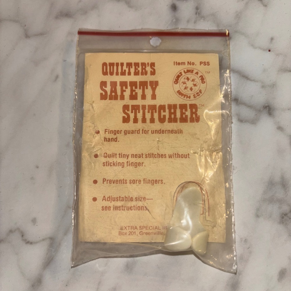 Extra Special Products Quilters Safety Stitcher Finger Guard Item PSS Vintage
